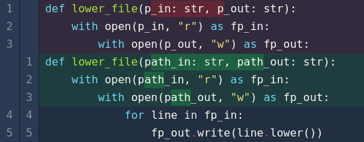 Most code review tools can only show which lines have been modified without any further annotations.